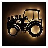 Traktor Geschenke Geschenkidee I Nachtlicht personalisiert mit Namen für Kinder Männer Opa zum Geburtstag W