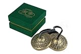 Zimbel/Tingsha mit Blumenornament, verpackt in schöner Box -9614