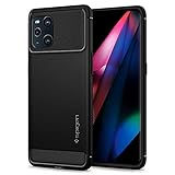 Spigen Rugged Armor Hülle Kompatibel mit Oppo Find X3 Pro -Schw