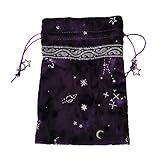 Baoblaze Tarot Karte Kordelzug, plüsch Würfel Tasche Lagerung Pouch für Bord Spiel 13x18cm Lagerung Tasche Geschenk Tasche, Einfach zu Tragen - L