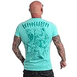 Yakuza Herren Beast V02 T-Shirt, Turquoise, 4XL