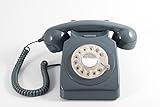 GPO 746ROTARYGRY Retro Telefon mit Wählscheibe im 70er Jahre Design G