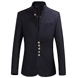 Hniunew Tweed-Mantel Herren Sakko Anzug, Anzug Bekleidung Oberteile - Anzugjacke Erwachsene Nostalgiker Blazer Suits Formale Business-Jacke Einreihige Schnalle Winterjacke Anzug