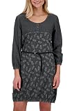 Alife and Kickin Damen DojaAK Long Kleid, Black Denim, XXL
