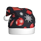 Weihnachtsmuster Socken Candy Lollipop Weihnachtsmütze Nikolausmütze Xmas Holiday Hut für Erwachsene Komfort Weihnachtsmützen Klassisch für Weihnachten Neujahr Festlich Urlaub Party Supp