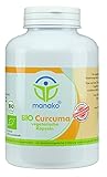 manako BIO Curcuma vegetarische Kapseln, 300 Stück, Dose a 180 g (1 x 300 Kapseln)