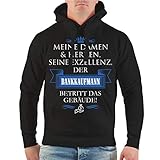 Spaß kostet Männer und Herren Kapuzenpullover Seine Exzellenz DER BANKKAUFMANN Größe S - 4XL