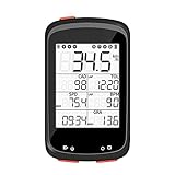 DSMGLSBB Fahrrad Tacho, 2,5-Zoll-LCD-Bildschirm GPS-Radcomputer, Kabelloser, Intelligenter Rennrad-Kilometerzähler Für Fahrradcomputer Trittfrequenz-Leistung