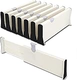 8er Schubladenteiler Organizer Set, Schubladentrenner Einstellbare Separatoren, Küche Schublade Teiler Organisatoren, Fach Organizer für Küche, Badezimmer, Schrank, Schreibtisch,