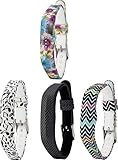 Gransho kompatibel mit Fitbit Flex 2 Armband, Silikon Uhrenarmband Sportarmband (4PCS A)