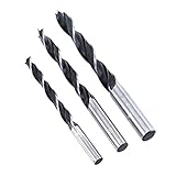 Farleshop 7PCS Drill Bit Set 6/8 / 10mm High-Carbon Stahl Brad Punkt Bit Mit Stop-Ring Holzbohrer for Sackloch Jig Kit (Größe : Round)