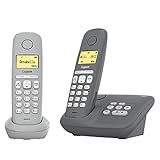 Gigaset A280A Duo - 2 Schnurlose Telefone mit Anrufbeantworter - brillante Audioqualität auch beim Freisprechen - intuitive, symbolbasierte Menüführung - Kurzwahltasten - Grafik-Display, g