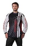 Ed Hardy EH150-03X-M Motorsports Longshirt, Größe : M, Schwarz/Weiß/Rot, Anzahl 1