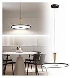 AFGZQ 2021 Nordische Schwarze Pendelleuchten Moderne LED-Pendelleuchten for Wohnzimmer Esszimmer Küche Hängeleuchten Zuhause Art Deco (Farbe : Neutral Light, Size : 50cm)