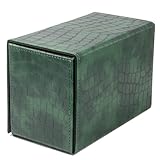 Gargoyle - Ultimate Dragon Hide Deck Box - Platz für bis zu 192 Karten und 15 Würfel - Perfekt für Magic RPG, TCG und CCG - 3 langlebige Aufbewahrungsfächer für Sammelkarten und Rollenspiele (Grün)
