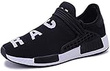 Mengxx Hommes Chaussures de Course Hommes Baskets Mode Respirant Sneakers Athlétique Maille Léger En Plein Air Occasionnel Sport Chaussures Gym Pantalon de Marche Élastique (EU 36, Schwarz)