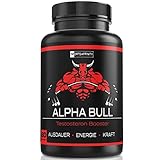 ALPHA BULL Kapseln - L-Arginin in Base Form, fermentiert aus Glucose - ergänzt mit Pinienrindenextrakt + Zink | 80 Kap