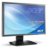22 inches / 55,90 cm | Acer B223W Monitor | 1680 x 1050 | 2500:1 | 300cd/m2 | 5ms | VGA & DVI | interne Lautsprecher (Generalüberholt)