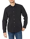 Amazon Essentials Regular-Fit Long-Sleeve Solid Shirt Hemd, Washed Black, XX-Larg