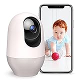 Nooie Babyphone mit Kamera, Haustier WLAN IP Überwachungskamera innen 1080P Kamera, Bewegungs- und Geräuscherkennung Nachtsicht Zwei Wege Audio arbeitet mit Alexa, IOS/
