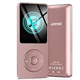 AGPTEK A02 8GB MP3-Player, 70 Stunden Wiedergabe, verlustfreier Sound, Musik-Player, unterstützt bis zu 128 GB, Roség