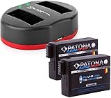 2X PATONA Platinum Ersatz für Akku Canon LP-E8 (1300mAh) mit Baxxtar Twin Port 1820 USB Dual Ladegerät - zu Canon EOS 550D 600D 650D 700D