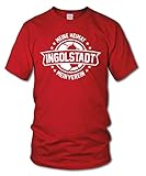 shirtloge - Ingolstadt - Meine Heimat, Mein Verein - Fan T-Shirt - Rot - Größe S