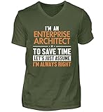 Enterprise Architekt V-Ausschnitt T-Shirt | Solution Architect Herren V-Neck S