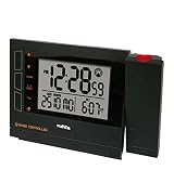 Ruhla Projektionswecker digitaler Funkwecker mit Projektion schwarz RC-Clock 1561-1