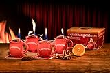 Feuerzangentasse 4er-Set, Terracotta - für Feuerzangenbow