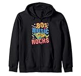 80er Jahre Music Rocks Vintage Retro Kassettenband Kapuzenjack