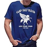 Camp Half-Blood Percy Jackson Inspired PJO Heroes of Olympus Herren blau T-Shirt Size M