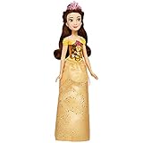 Hasbro Disney Prinzessinnen F0898 Disney Prinzessin Schimmerglanz Belle Puppe, Modepuppe mit Rock und Accessoires, für Kinder ab 3 J