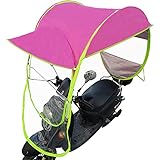 GPWDSN Universal Motor Scooter Regenschirm wasserdichte Mobilität Sonnenschutz Regenschutz Elektro Motorrad Baldachin Regenschirm, Pink