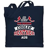 Shirtracer Beruf und Job Geschenke - So sieht ein richtig cooler Rentner aus - Unisize - Navy Blau - spardose cool - WM101 - Stoffbeutel aus Baumwolle Jutebeutel lange Henk