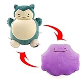 LRBHSH Wendbare Plüschtiere, Relaxo & Ditto Plushies Für Kinder Erwachsene Und Anime Fans, Kawaii Kissen Kissen Kuscheltiere Puppenfig