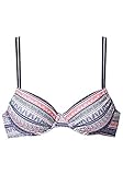 s.Oliver Damen Bügel-top Bikinioberteil, Mehrfarbig (Blau-Rosé Gemustert 21573), 42 (42E)
