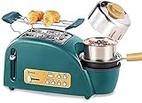 Toaster Brotmacher Toaster Multi-FountingPit Treiber Decoct Steam Ei Machine Frühstücksmaschine Toaster (Color : Green, Size : One Size)
