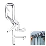 ravs 40 Stück Volant-Clips, transparenter Kunststoff, versteckte Volant-Clips für niedrige Schienen, horizontale Fenster-Jalousien, Vorhangzubehö