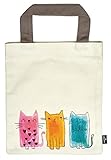 moses. 83061 Büchertasche Katzentrio für Buchliebhab