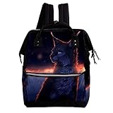 Katzen Trauer Rucksack Große Kapazität Reise Umhängetasche Mit Doppelreißverschlüssen Voller Druck Tragbare Design Handtasche Schüler Schultasche Für Männer Frauen 27x19.8x36.5