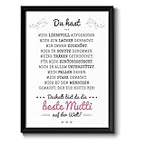 Beste Mama Bild im Holz-Rahmen A3 Geschenke Geschenkideen für Mama als Dankeschön Muttertag