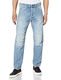 G-STAR RAW Mens 5620 3D Original Relaxed Tapered Jeans, Sun Faded Ice Fog Destroyed B988-C275, 33W / 32L