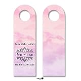 speecheese Bitte Nicht stören Prinzessin hält Schönheitsschlaf Türhänger in rosa schlafen Prinzessin Türschild Krone Schönheit T