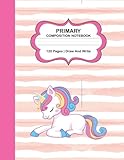 Primary Composition Notebook: Primary Composition Notebook with picture space | Dotted Midline and Picture Space | Grades K-2 School Exercise Book | ... Notebook for girls | 120 Pages | U