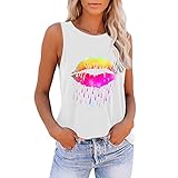 Tshirt Damen Kurzarm Damen Tunika ärmellose T Shirt Tunika Vest Sommer Oberteile Sexy Tank Top Crop Tops Casual V Ausschnitt Basic Shirt Lässige Druck Sommerbluse Shirt Blusentop Strick Weste Top