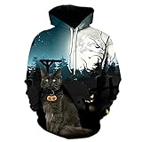 XDJSD Herren Pullover Herren Hoodie Plus Size Sweatshirt Mode Paar Druck Kapuzenpullover Herren Plus Size Shirt Süße Katze Druck