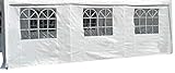 DEGAMO Seitenplane für Zelt 6x4 Meter, PVC Weiss mit F