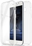 ONEFLOW Touch Case für Samsung Galaxy A3 (2016) Hülle beidseitig stoßfest, Schutzhülle vorne und hinten, 360 Grad Komplettschutz, Handyhülle transparent mit Display