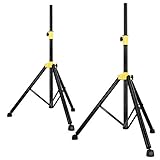 PremiumX 2X Dreibein Stativ Tripod Lautsprecher Audio Boxen Ständer schwarz 105-165cm Haus Garten Camping Lautsp